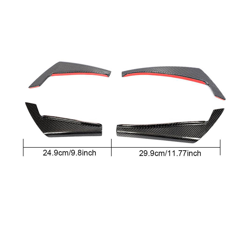 Front bumper covers (for Base 2015-2019, Carbon) for Audi A4 B9 2015-2024 - image 5