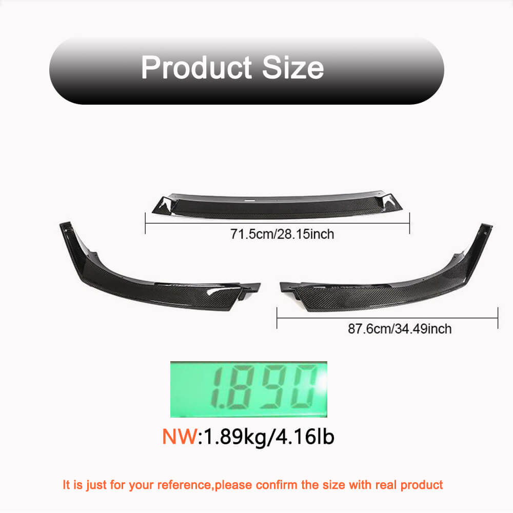 Front Bumper Lip V1 for G26 M-Sport, Carbon for BMW 4 Series G22/23/26 2020- - image 5