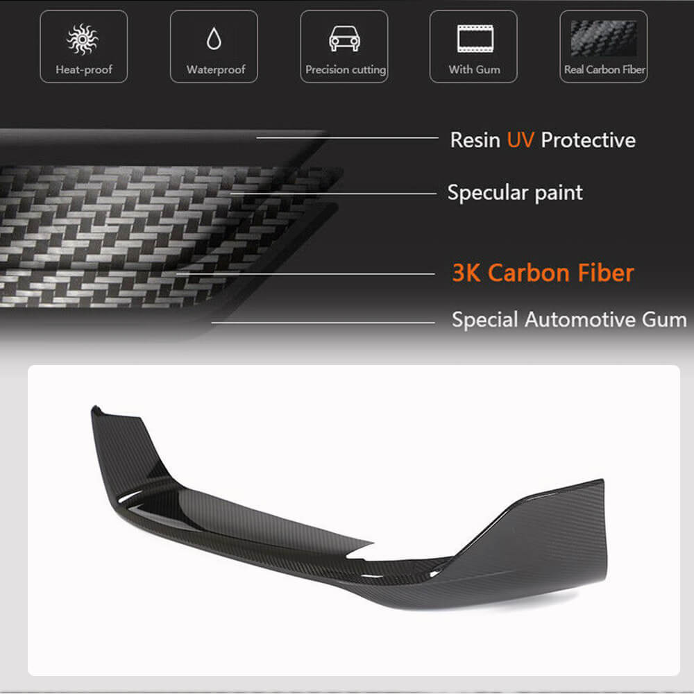 Carbon Front Bumper Flaps for Carrera 4 S 4S for Porsche 911 2018- - image 5