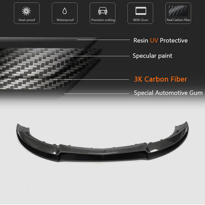 Front Bumper Lip V2 (for AMG-Line / A45 AMG HB 2013-2015, Carbon) for Mercedes A-сlass W176 2012-2018 - image 5