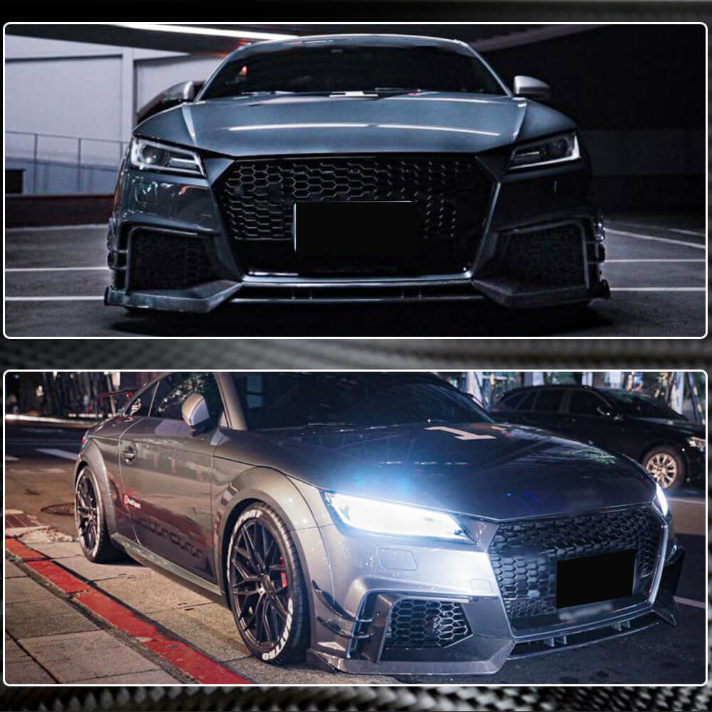 Front bumper lip (for RS, 2016-2019, Carbon) for Audi TT 2014-2023 - image 5