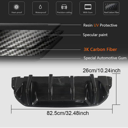 Rear Bumper Diffuser V1 for M-Sport/M5 F90 (Carbon) for BMW 5 Series G30/G31 2017-2023 - image 5