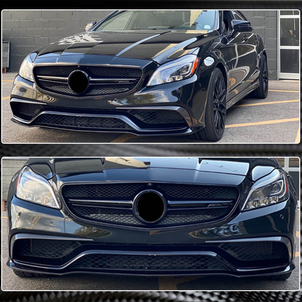 Covers on the front bumper (for CLS63 AMG SD 2015-2018, Carbon) for Mercedes CLS C218 2011-2018 - image 5