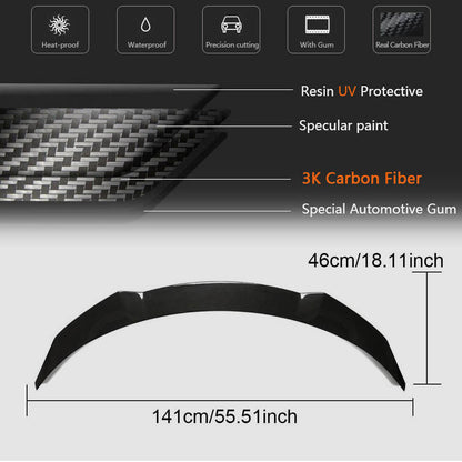 Rear Trunk Spoiler Dry Carbon Fiber V4 (2020-2023) for Tesla Model Y - image 5