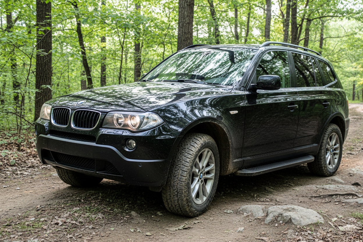 Side Steps Tayga Black (2 pcs, Aluminum) for BMW X3 E-83 2003-2010 - image 1