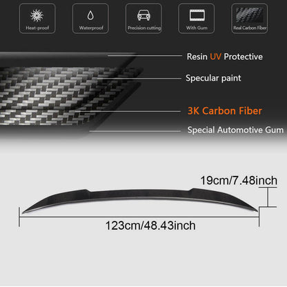 Rear Trunk Spoiler Carbon Fiber V19 (SD) for BMW 3 series G20/21 2018- - image 6