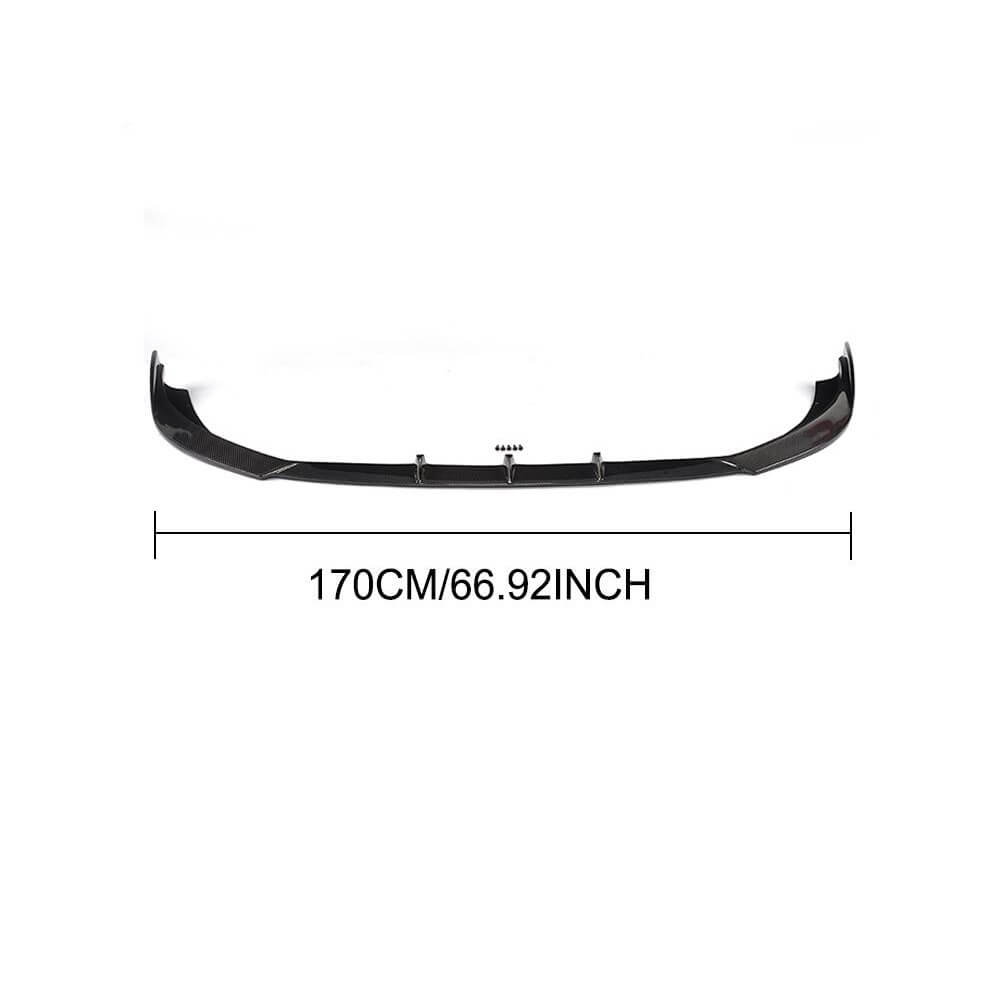 Front Bumper Lip V1 for S-Line 2012-2016 HB, Carbon for Audi A3 2012-2020 - image 6