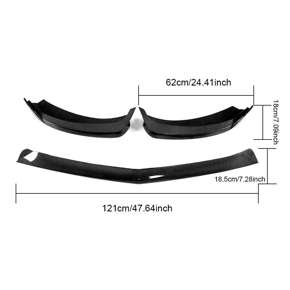 Front Bumper Lip V1 for AMG-Line 2015-2018 Carbon for Mercedes S-class C217 Coupe 2014-2020 - image 6