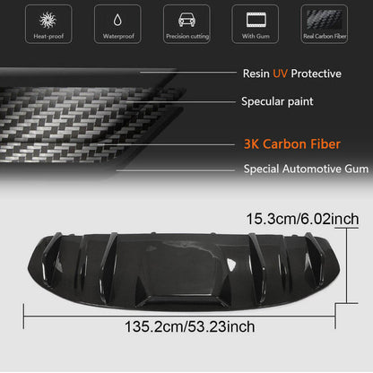 Rear Bumper Diffuser (2019-2024 Base SD, Carbon) for Porsche Taycan 2019- - image 6