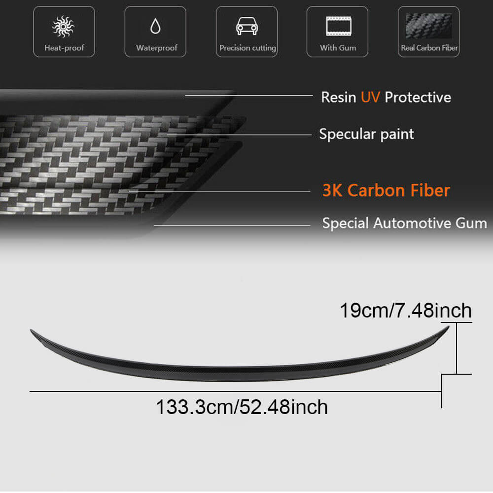 Rear Trunk Spoiler Carbon Fiber for BMW 6 series G32 2017- - image 6