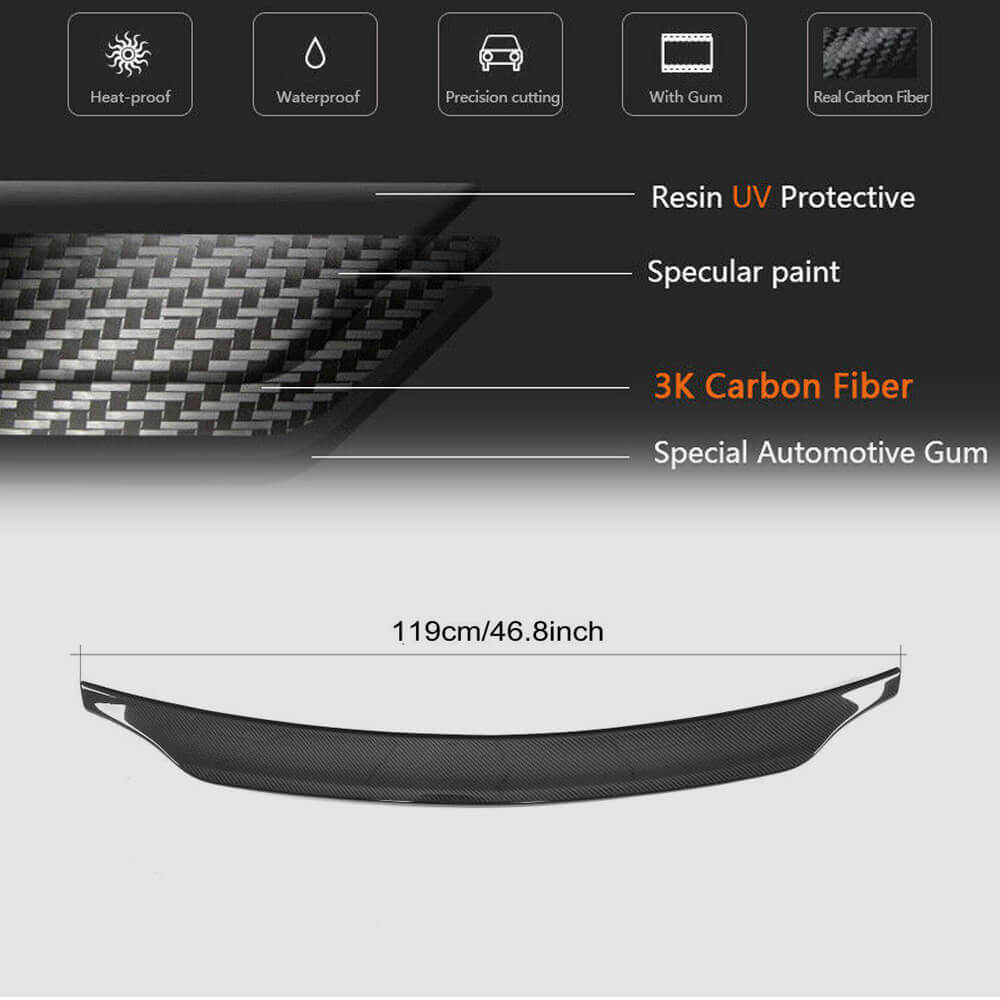 Spoiler V1 (for Coupe, Carbon) for Audi A5 2007-2015 - image 6