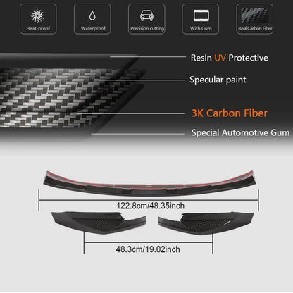 Front Bumper Lip V3 (for G80, Carbon) for BMW 3 Series G20/G21 2018- - image 6