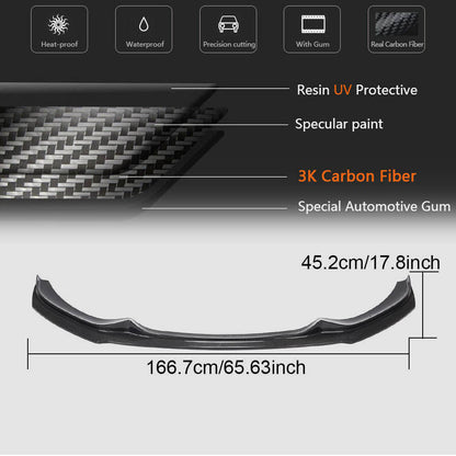 Front Bumper Lip V3 for M-Sport 2015-2019, Carbon for BMW 1 Series F20/F21 2011-2019 - image 6