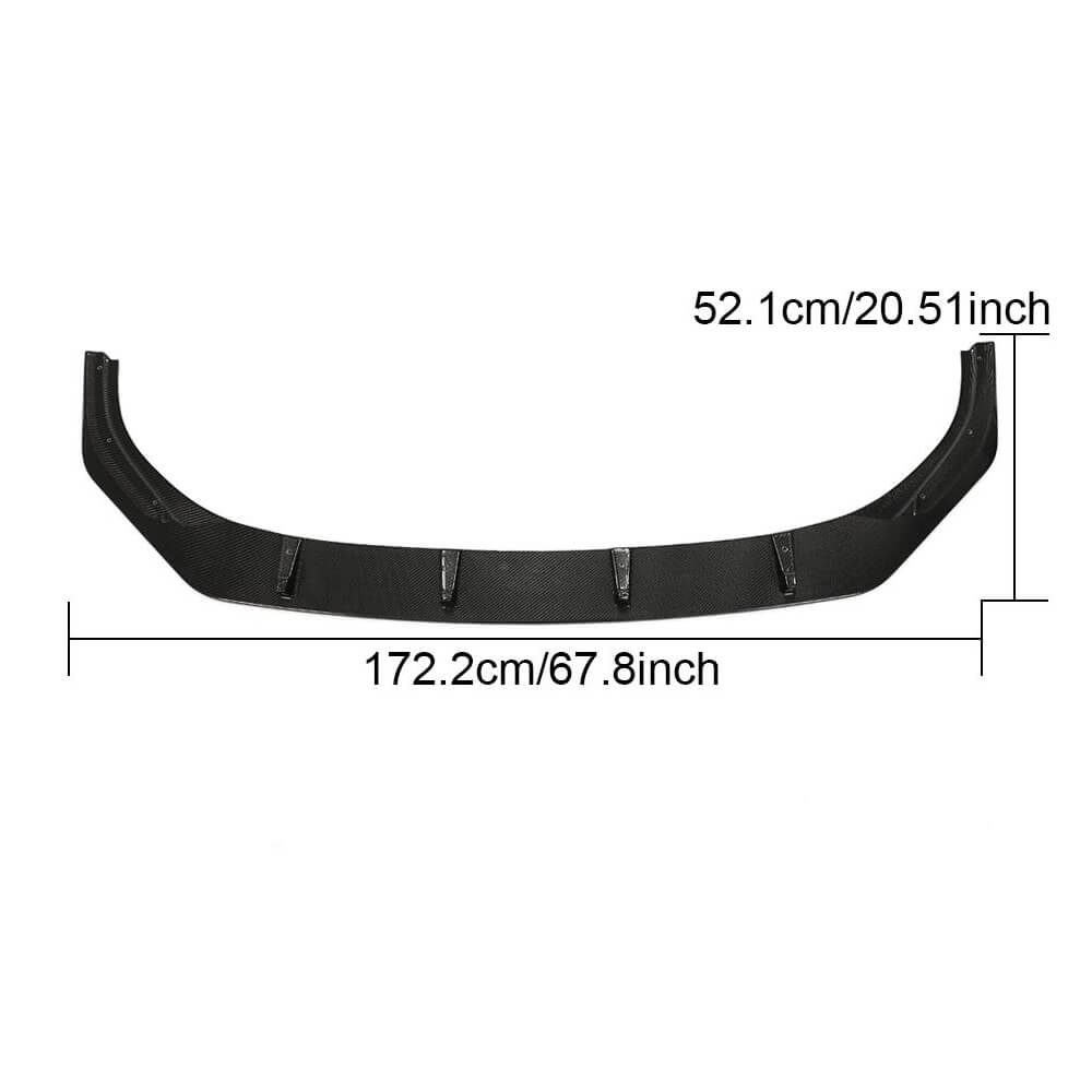 Front Bumper Lip Spoiler (for R HB 2019-2024, Carbon) for Volkswagen Golf 8 2019- - image 6