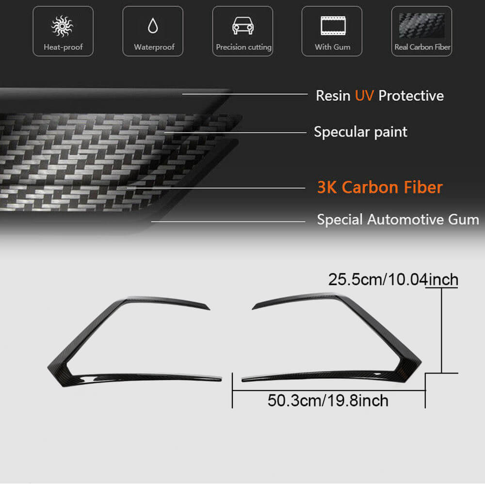 Rear Bumper Splitters Dry Carbon Fiber for Lamborghini Urus - image 8