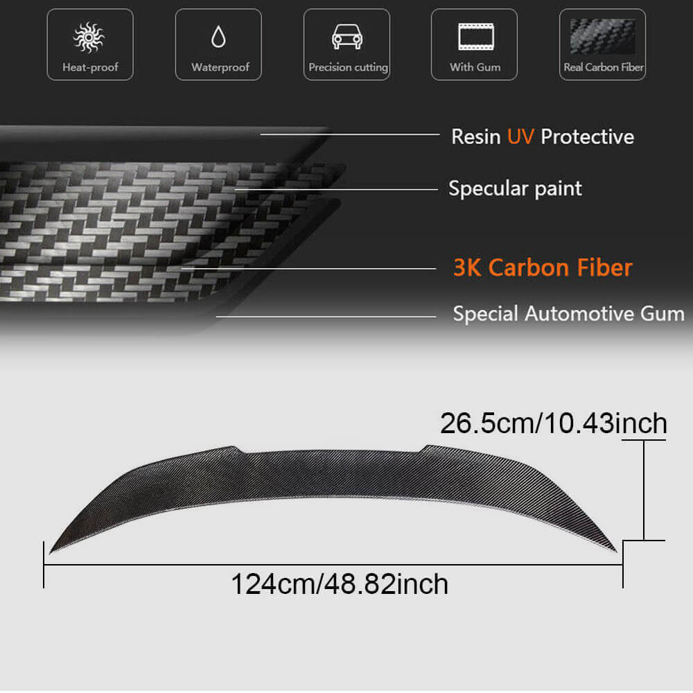 Rear Trunk Spoiler Carbon Fiber V3 (for F06/F13) for BMW 6 F12/F13/F06 2011-2015 - image 6