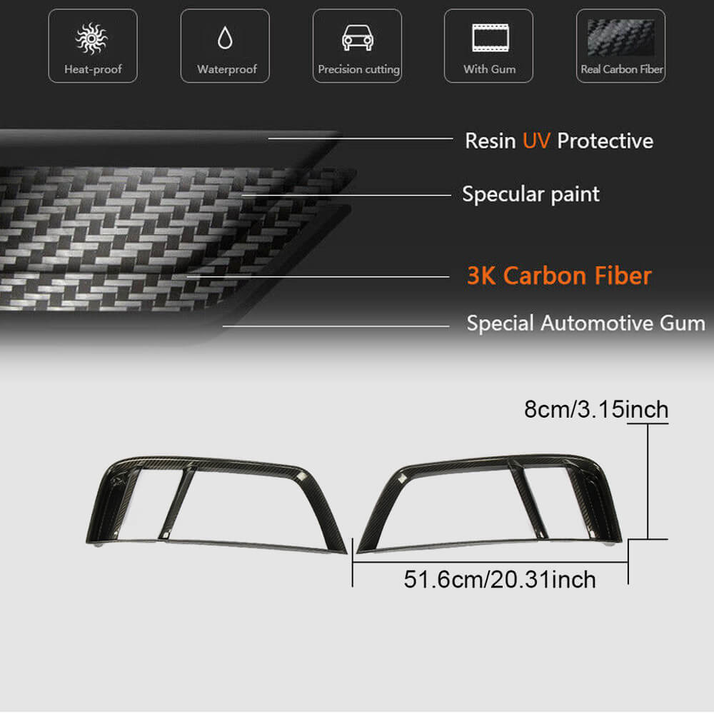 Rear Air Intake Fender Vents Dry Carbon Fiber for Audi R8 2015- - image 6