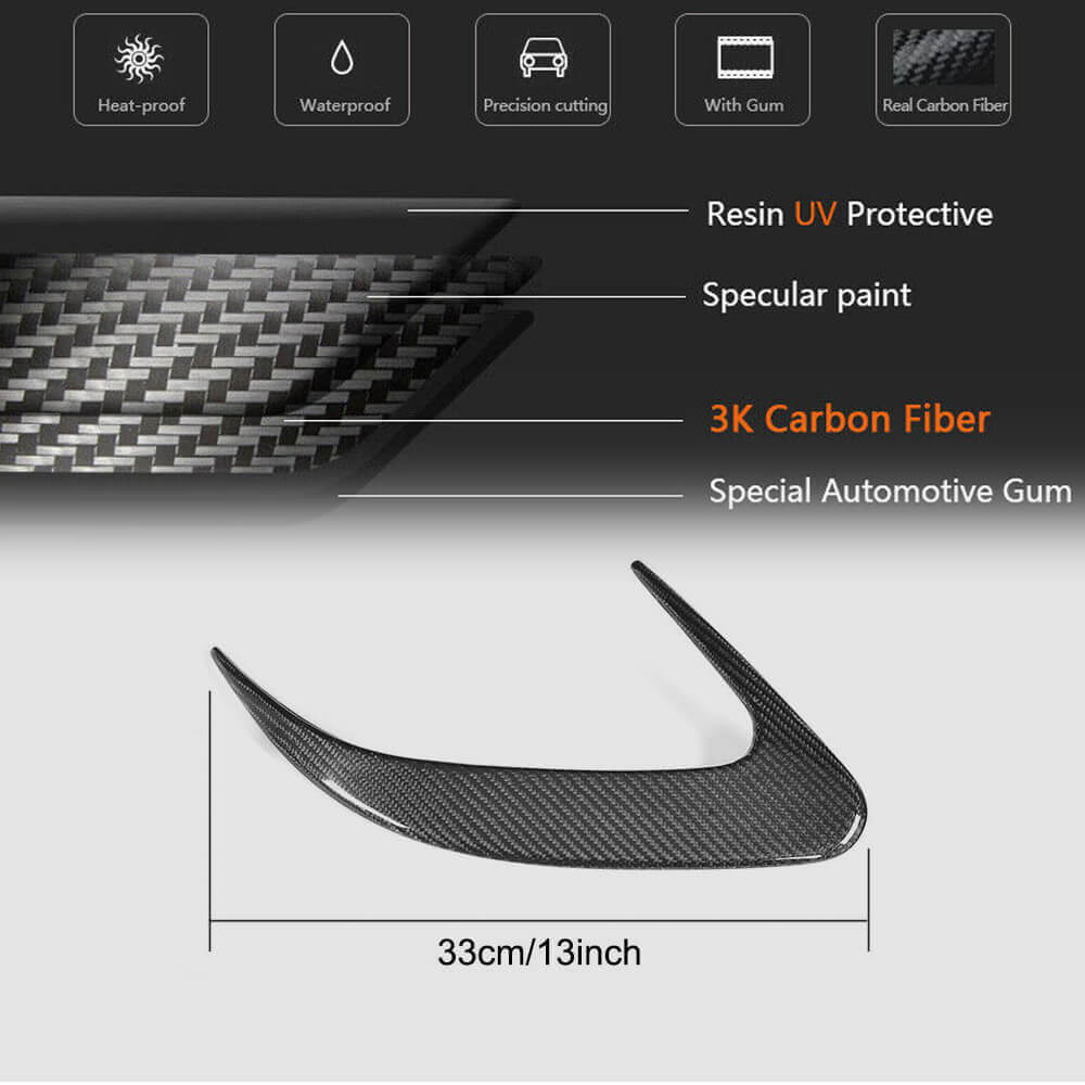 Covers on the rear bumper (for Base / CLS63 AMG SD 2015-2018, Carbon) for Mercedes CLS C218 2011-2018 - image 6