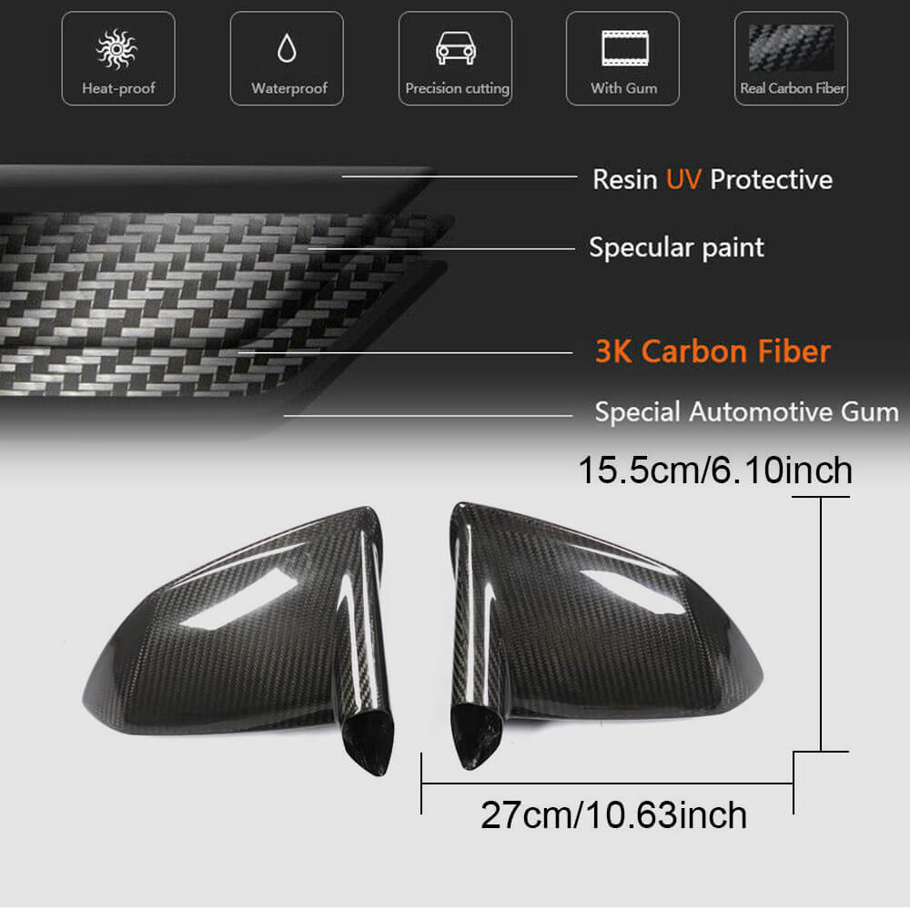 Mirror Covers Pair Carbon Fiber for Lamborghini Gallardo - image 6
