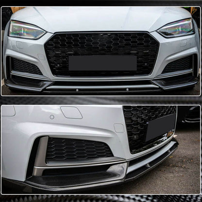 Front Bumper Lip Spoiler (for S-Line Coupe/Cabriolet 2016-2020, Carbon) for Audi A5 2016-2025 - image 6