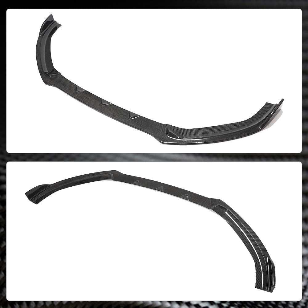 Front bumper lip spoiler Lip V1 (for S-Line 2017-2020 Sedan, Carbon) for Audi A3 2012-2020 - image 6