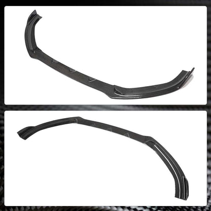 Front bumper lip spoiler Lip V1 (for S-Line 2017-2020 Sedan, Carbon) for Audi A3 2012-2020 - image 6