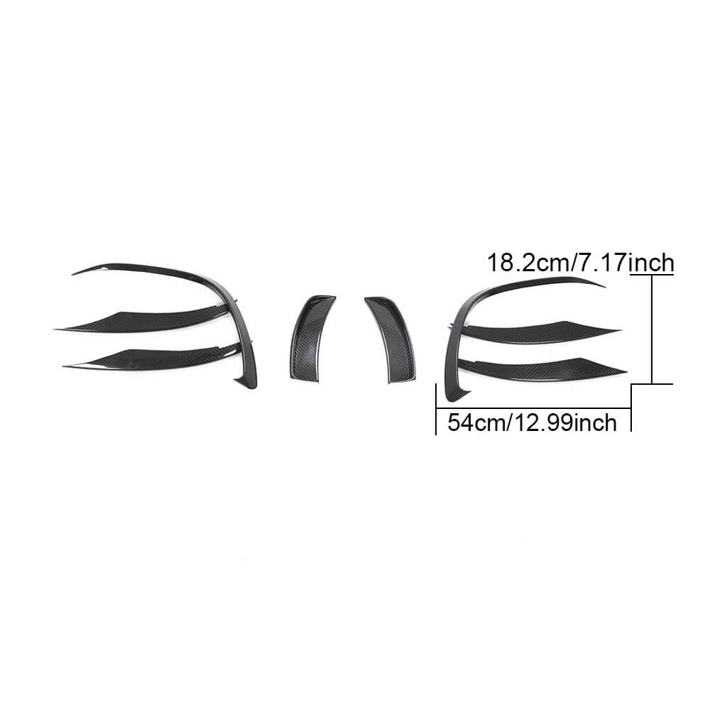 Covers on the front bumper (for AMG-Line SD 2018-2021, Carbon) for Mercedes A-class W177 2018↗ - image 6