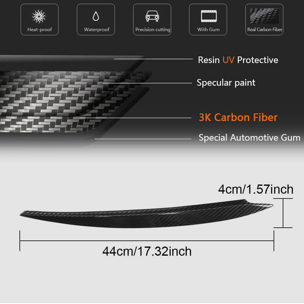 Eyelashes on headlights (Carbon) for Volkswagen Golf 7/E-Golf - image 6