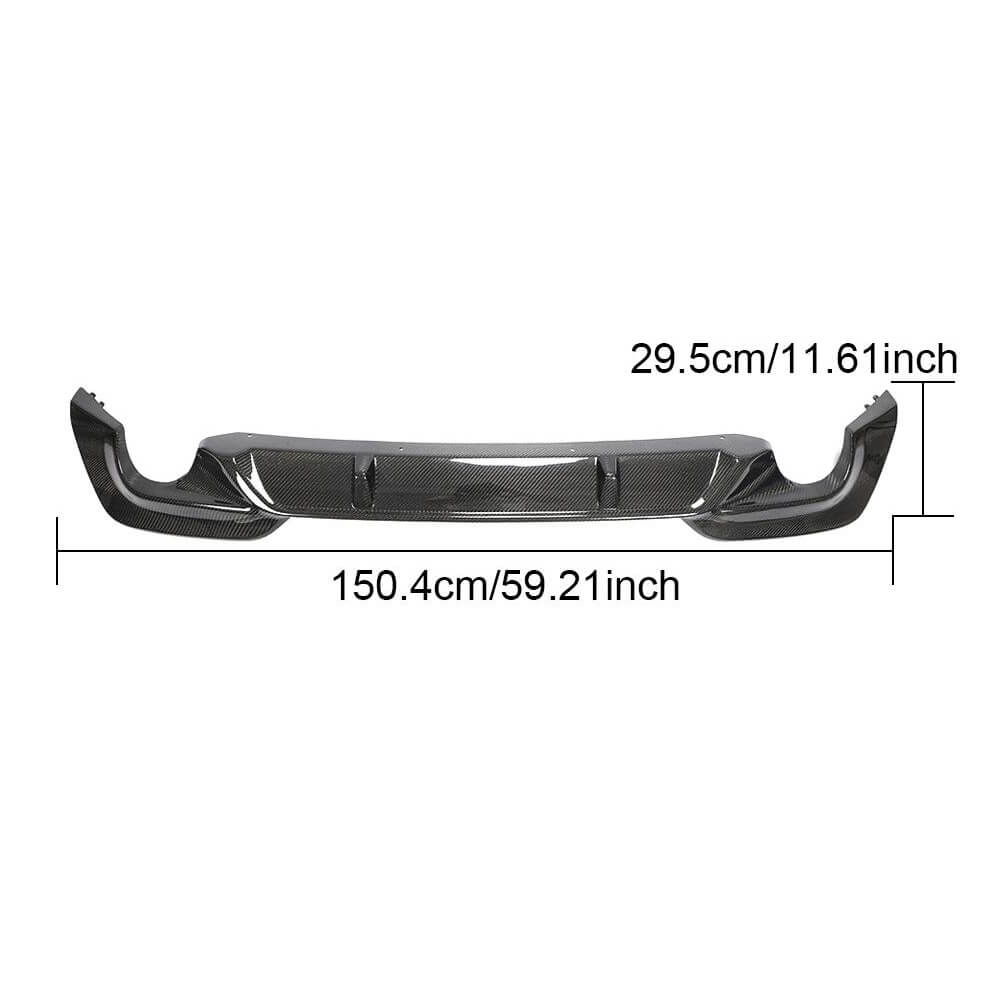 Rear Bumper Diffuser Carbon Fiber V5 (2019-2021, M-Sport) for BMW 3 series G20/21 2018- - image 6
