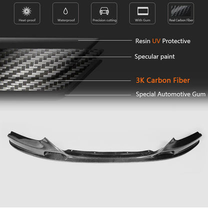 Front Bumper Lip Carbon Fiber V2 (for F22/F23 M Sport) for BMW 2 Series F22/23 2014-2021 - image 6