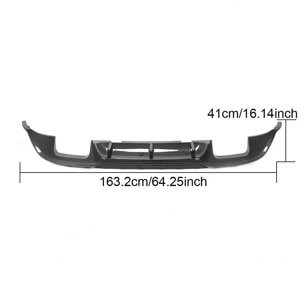 Rear Bumper Diffuser (for Base/GTI HB 2017-2020, Carbon) for Volkswagen Golf 7/E-Golf 2012-2020 - image 6