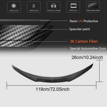 Spoiler V1 (for Q60 2016-2022, Carbon) for Infiniti Q50/Q60 2013-2024 - image 6