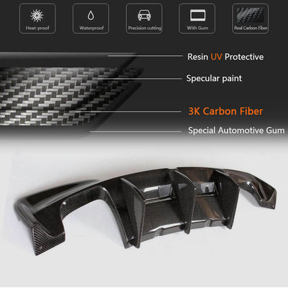 Rear Bumper Diffuser Carbon Fiber (for 1M E82) for BMW 1 series E81/82/87/88 2004-2011 - image 6