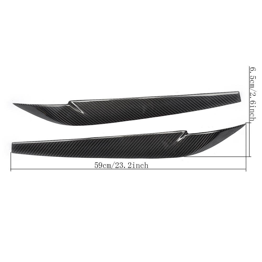 Headlight Eyebrows Lamp Eyelids Dry Carbon Fiber V2 for BMW X5 F-15 2013-2018 - image 6