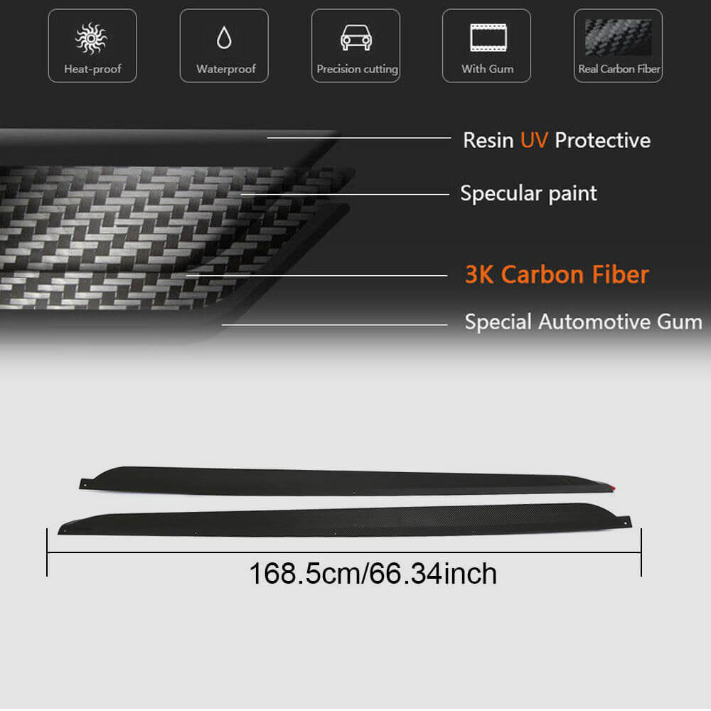 Carbon Side Skirt Extensions V1 (Real Carbon) for BMW X5 G05 2019–2026 - image 6
