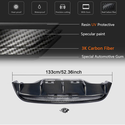 Rear Bumper Diffuser Carbon Fiber for Audi R8 2006-2015 - image 6