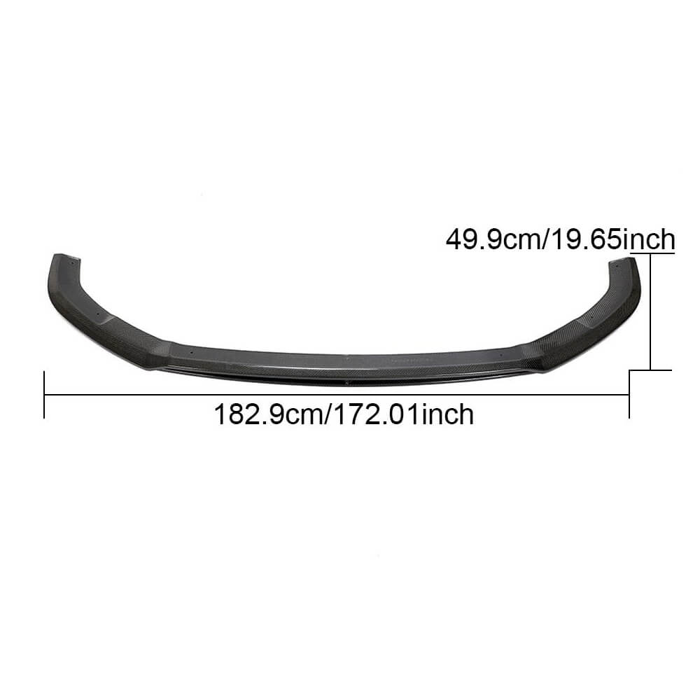 Front Bumper Lip Spoiler (for 2015-2019, Carbon) for Volkswagen T6 2015-2024 - image 6