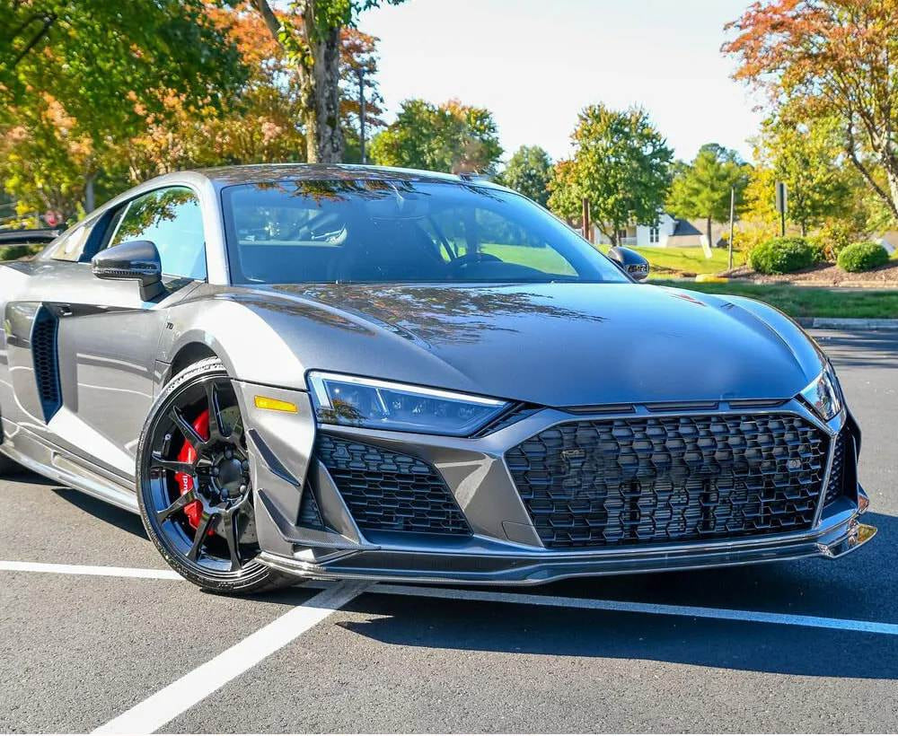 Front Bumper Lip Dry Carbon Fiber V2 for Audi R8 2015- - image 6