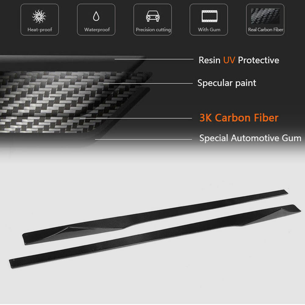 Side Skirts Carbon Fiber V6 (for M-Competition) for BMW 2 Series F22/23 2014-2021 - image 6