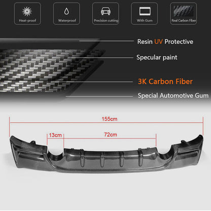 Rear Bumper Diffuser V4 (for F22/F23 M-Sport, Carbon) for BMW 2 Series F22/F23 2014-2021 - image 6