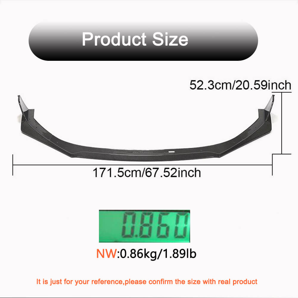 Lip V1 front bumper cover (2021-2023, Carbon) for Subaru BRZ 2021- - image 6