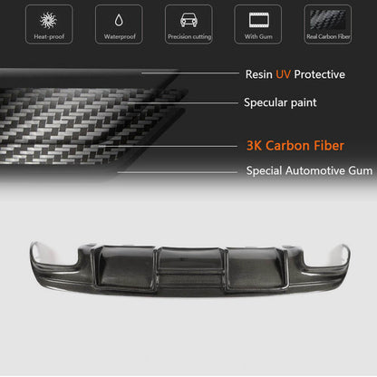 Rear Bumper Diffuser V1 for AMG-Line / CLA45 AMG, Carbon for Mercedes CLA C117 2013-2019 - image 6