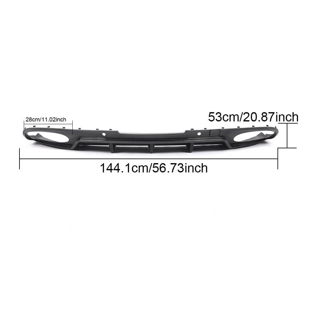 Rear Bumper Diffuser Carbon Fiber for Bentley Continental GT 2011-2018 - image 6