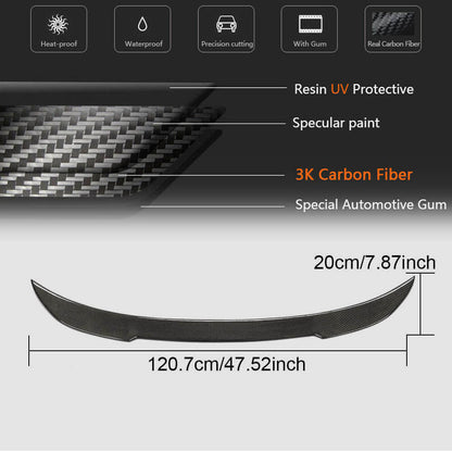 Rear Trunk Spoiler Carbon Fiber V5 (for F36) for BMW 4 series F-32 2012-2020 - image 6