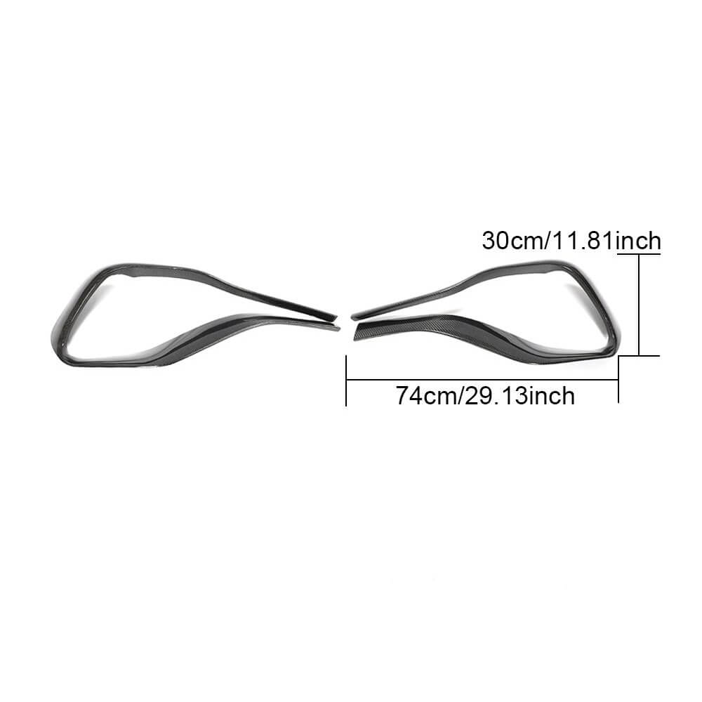 Covers on the front bumper V2 (for AMG/AMG-Line, Carbon) for Mercedes GLA H247 2020↗︎ - image 6