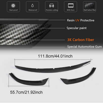 Cover on the front bumper Lip (for AMG-Line 2017-2019, Carbon) for Mercedes E-class coupe C238 - image 6