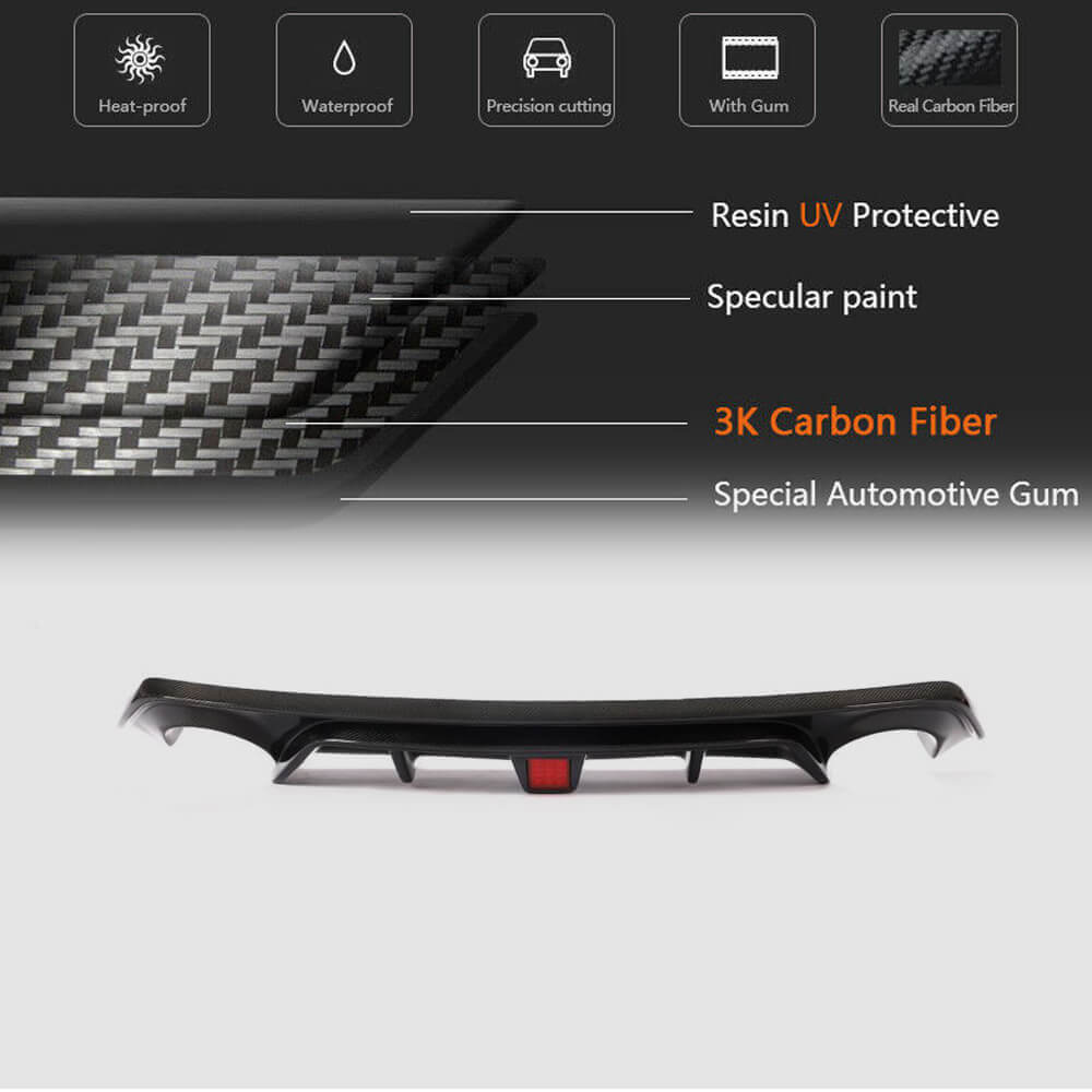 Rear bumper diffuser V3 (for Q50 Base/Sport 2018-2023, Carbon) for Infiniti Q50/Q60 2013-2024 - image 6