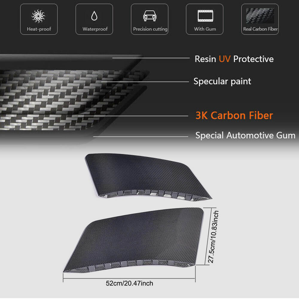 Rear Fender Covers (2015-2017, Carbon) for Ford Mustang 2015-2023 - image 6