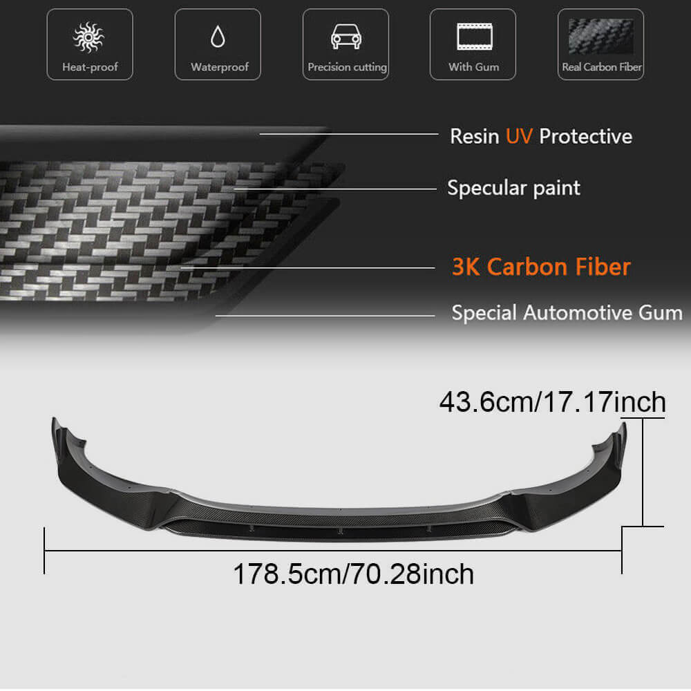 Front Bumper Lip Carbon Fiber (for M40i 2018-2020) for BMW X3 G01 2018- - image 6