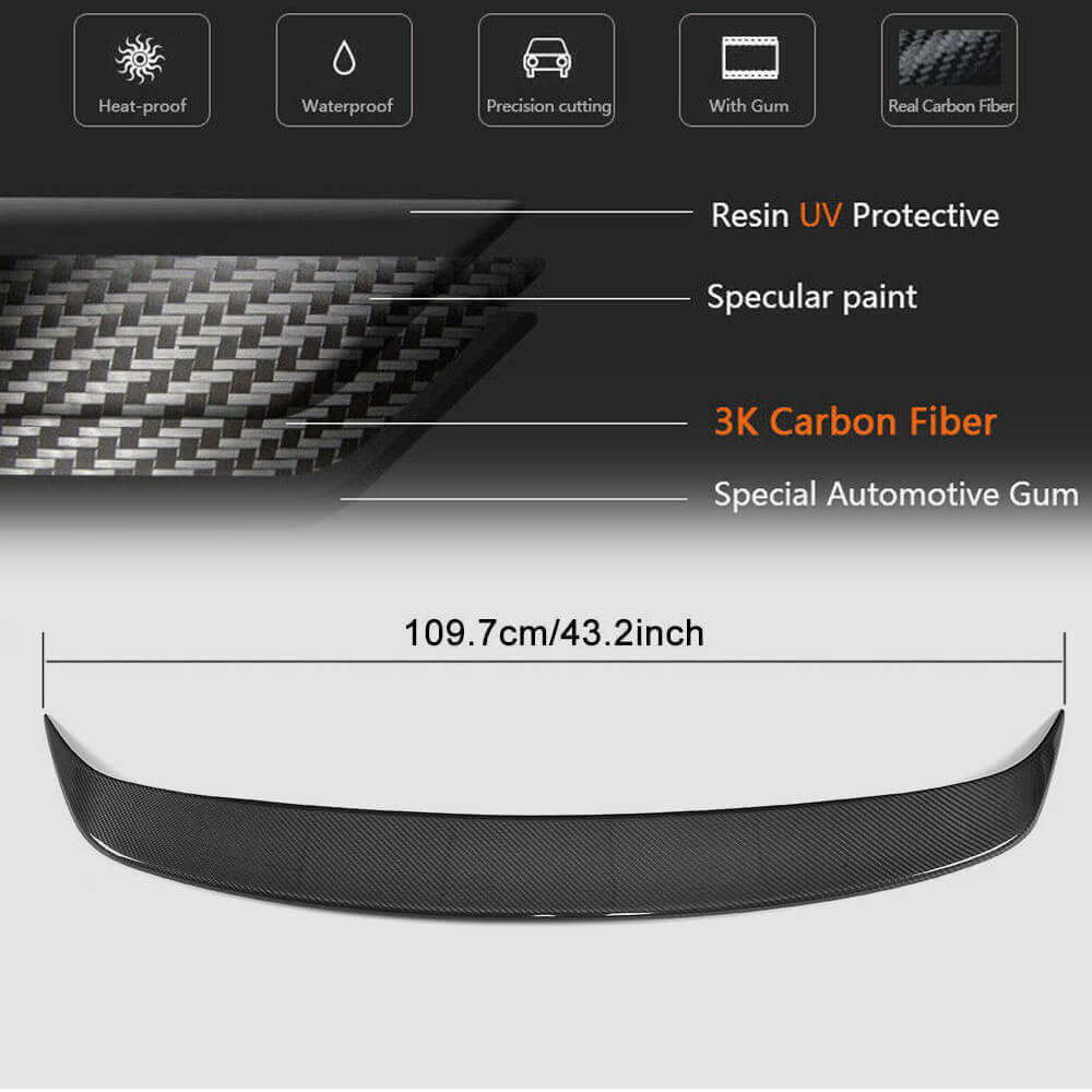 Spoiler (for Base/AMG-Line SW 2015-2019, Carbon) for Mercedes C-сlass W205 2014-2021 - image 6
